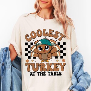 Coolest Turkey At The Table PNG, Funny Thanksgiving PNG, Boys Thanksgiving Kids PNG, Funny Turkey Png, Cutest Turkey Png, Instant Download