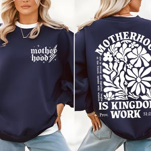 Motherhood is Kingdom Work SVG PNG, Retro Christian Mom SVG, Bible Quote Svg, Religious Svg, Christian Mothers Day Svg, Digital Download