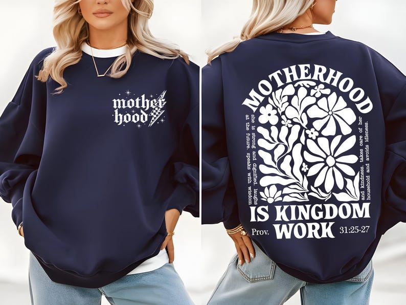 Motherhood is Kingdom Work SVG PNG, Retro Christian Mom SVG, Bible Quote Svg, Religious Svg, Christian Mothers Day Svg, Digital Download