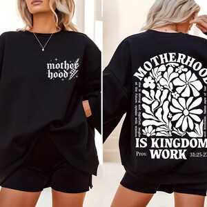 Motherhood is Kingdom Work SVG PNG, Retro Christian Mom SVG, Bible Quote Svg, Religious Svg, Christian Mothers Day Svg, Digital Download