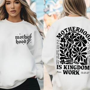 Motherhood is Kingdom Work SVG PNG, Retro Christian Mom SVG, Bible Quote Svg, Religious Svg, Christian Mothers Day Svg, Digital Download
