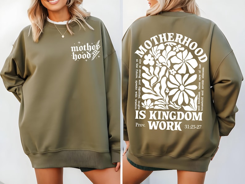 Motherhood is Kingdom Work SVG PNG, Retro Christian Mom SVG, Bible Quote Svg, Religious Svg, Christian Mothers Day Svg, Digital Download