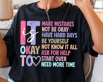 Retro It's Okay To Make Mistakes Be Yourself SVG, Mental Health SVG, Motivation Saying SVG, Inspirational Quotes Svg, Digital Download