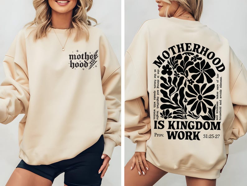 Motherhood is Kingdom Work SVG PNG, Retro Christian Mom SVG, Bible Quote Svg, Religious Svg, Christian Mothers Day Svg, Digital Download
