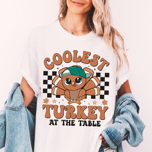 Coolest Turkey At The Table PNG, Funny Thanksgiving PNG, Boys Thanksgiving Kids PNG, Funny Turkey Png, Cutest Turkey Png, Instant Download