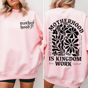 Motherhood is Kingdom Work SVG PNG, Retro Christian Mom SVG, Bible Quote Svg, Religious Svg, Christian Mothers Day Svg, Digital Download