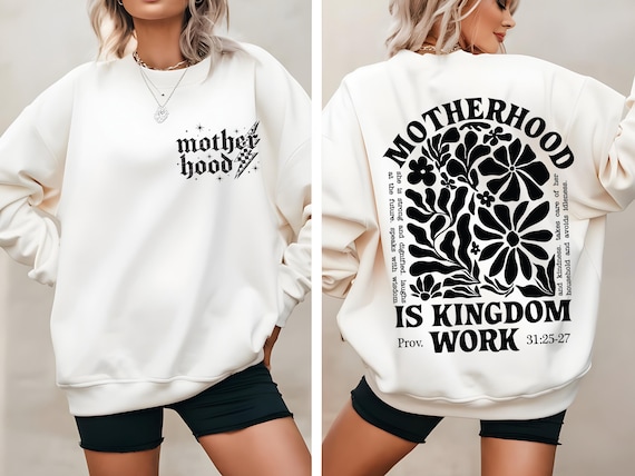 Motherhood is Kingdom Work SVG PNG, Retro Christian Mom SVG, Bible Quote Svg, Religious Svg, Christian Mothers Day Svg, Digital Download