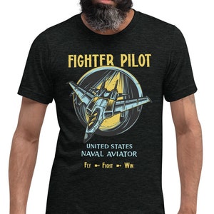 Naval Aviator Tee, Fighter Jet Shirt, Navy Pilot Top, Combat Aviator Gear, Carrier Flight Wear, Tactical Pilot TShirt, Military Aviator Tee
