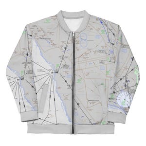 Chaqueta bomber Loredo para cartas de ruta IFR - Regalo para piloto de aviación, equipo Skybound unisex - ELUS20