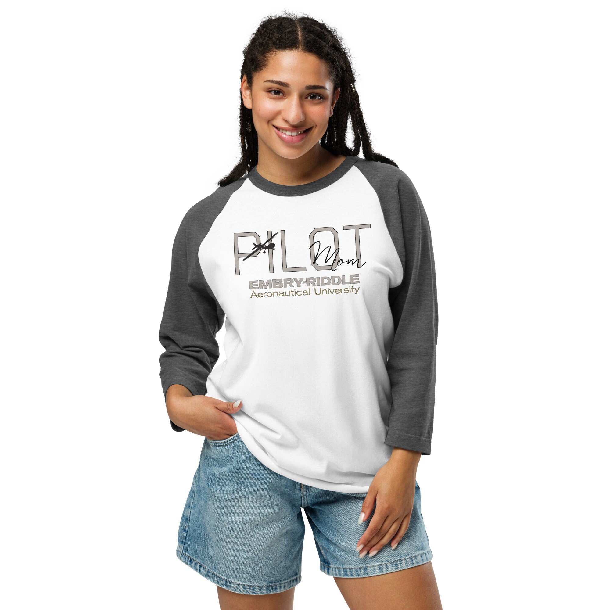 ERAU Pilot Mom 3/4 Sleeve Shirt, Pilot Mom Shirt, Pilot Mom Gift, Gift ...