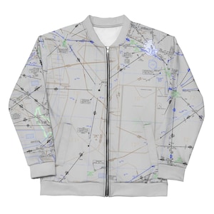 Chaqueta bomber para vuelos IFR en ruta Boise-Salt Lake City - Regalo para piloto de aviación, equipo Skybound unisex - ELUS11