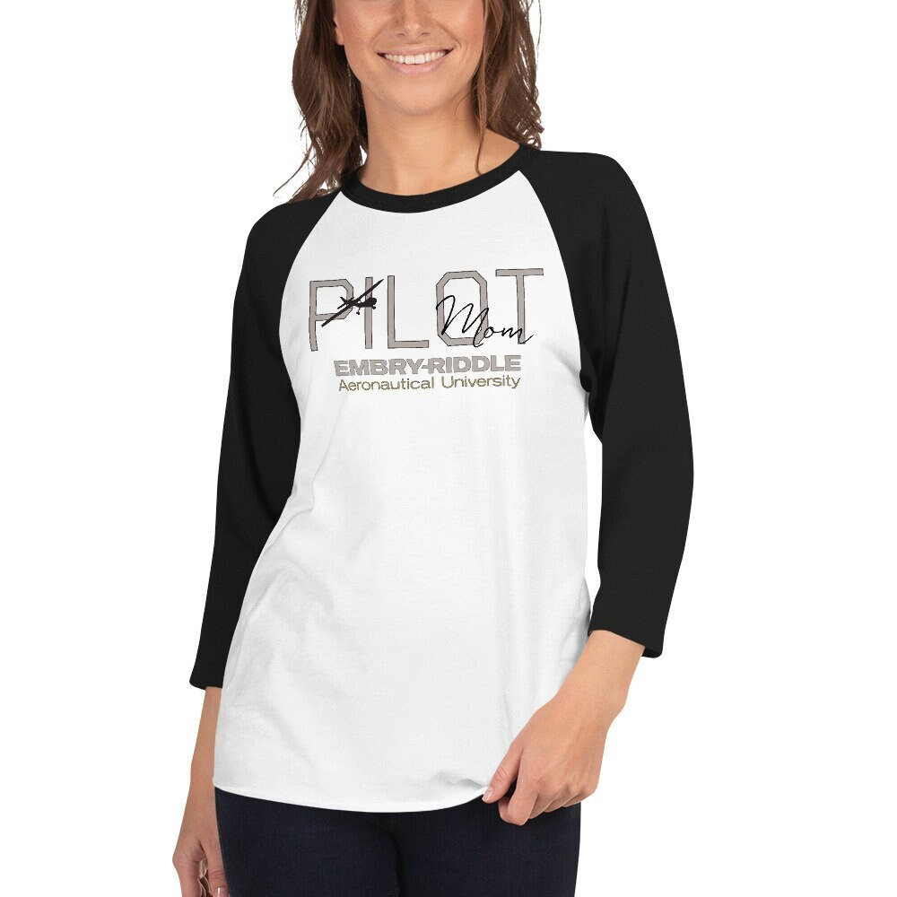 ERAU Pilot Mom 3/4 Sleeve Shirt, Pilot Mom Shirt, Pilot Mom Gift, Gift ...