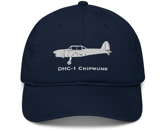 De Havilland DHC-1 Chipmunk Custom Embroidered Airplane Hat