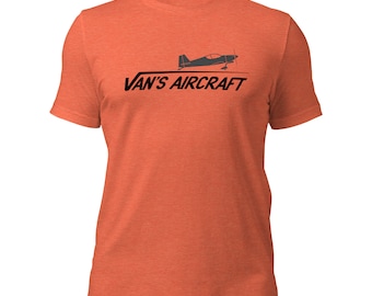 Vans RV6 Aircraft Custom Logo Cotton T-Shirt | Unisex | Pilot Gift | Ladies Mens