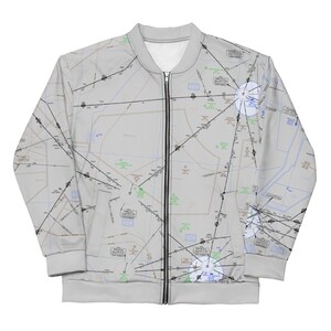 Chaqueta bomber para carta de ruta IFR El Paso-Lubbock - Regalo para piloto de aviación, equipo unisex Skybound - ELUS06N