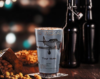 Personalized North American T-6 Texan Shaker Pint Glass