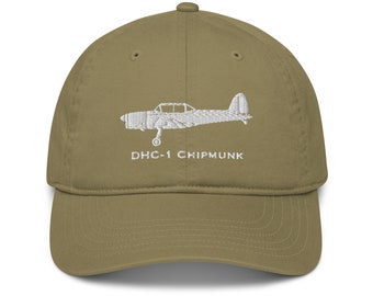De Havilland DHC-1 Chipmunk Custom Embroidered Airplane Hat