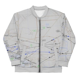 Blouson aviateur Phoenix-Tucson IFR Enroute Chart - Cadeau pour pilote d'aviation, équipement Skybound unisexe - ELUS05