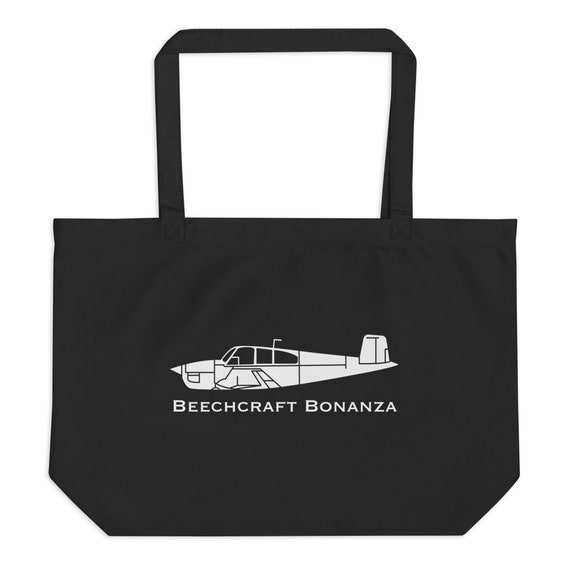 ビーチクラフト ボナンザ BE-35 飛行機型オーガニックトートバッグ