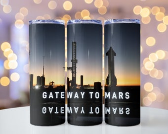 SpaceX Starship Tumbler | Space Exploration Mug | Gateway to Mars Cup | Starship Collector&#39;s Cup | Starbase Souvenir Mug