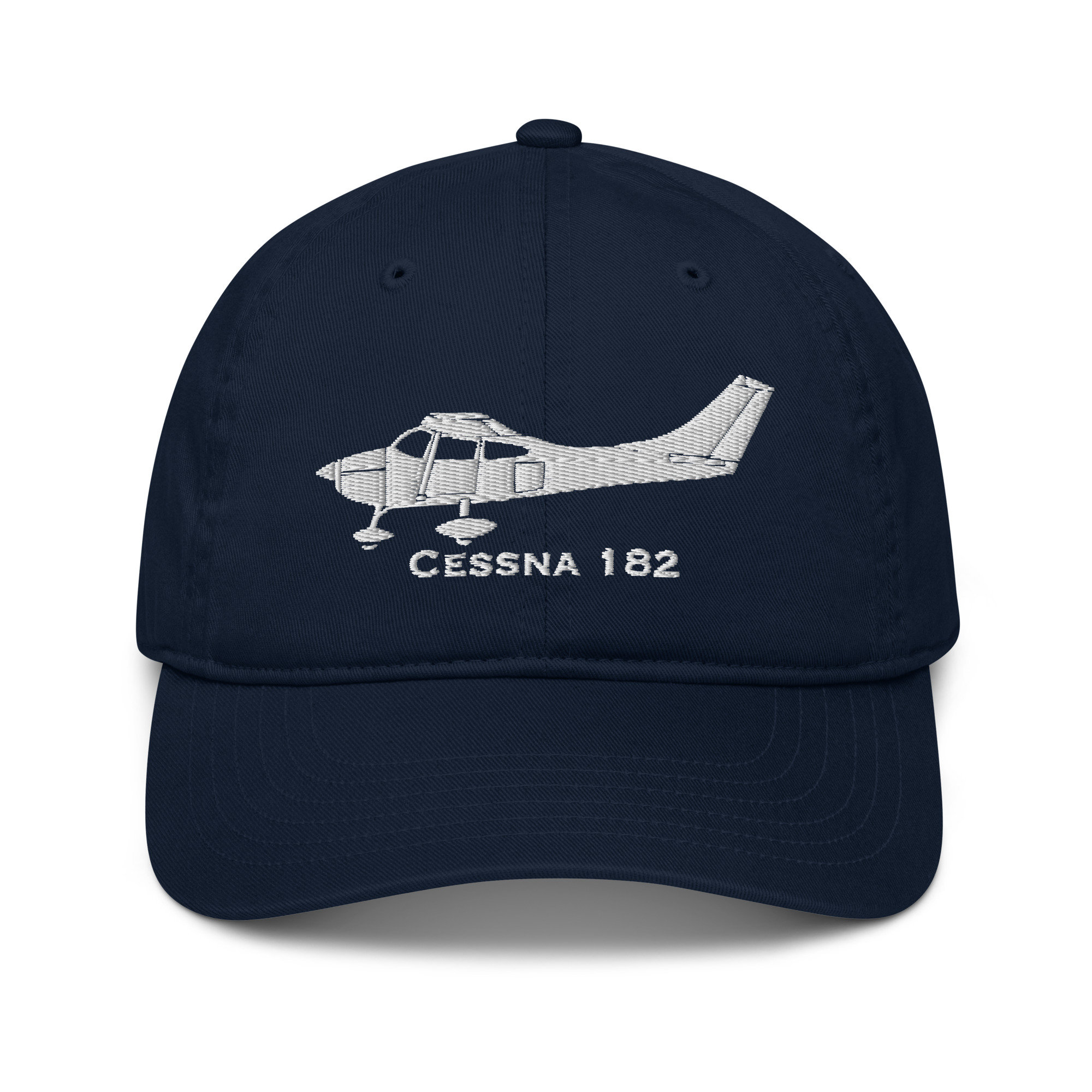 Cessna 182 Custom Embroidered Comfortable Organic Cotton Pilot Hat