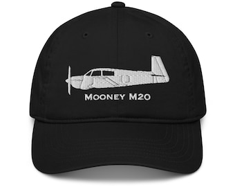 Mooney M20 Custom Embroidered Comfortable Organic Cotton Pilot Hat | Baseball Cap | Visor | Ladies Mens | M20