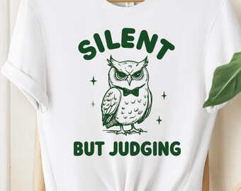 Camiseta divertida de búho, camiseta gráfica para almas amantes de la diversión, regalo original perfecto para amantes de los animales, gran regalo para entusiastas de los búhos, linda camiseta de búho