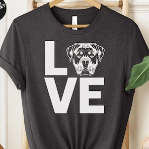 Rottweiler Love T-Shirt, Bold Typography Tee for Dog Lovers, Perfect Gift for Pet Enthusiasts, Rottweiler Mom Gift, Unique Dog Owner Tee
