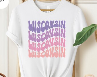 Wisconsin Shirt, Wisconsin State T-Shirt, Wisconsin Reisegeschenk, süßes Wisconsin Shirt, Zustand Liebe Shirt, Heimat Zustand T-Shirt, Reise Shirt