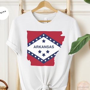 Arkansas Flag Shirt, Arkansas State T-shirt, Arkansas Travel Gift, Arkansas State Motto, Arkansas Apparel, Arkansas Trip, State Pride Shirt