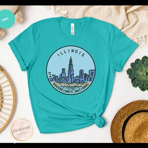 Illinois Shirt, Illinois State T-shirt, Illinois Travel Gift, Illinois State Motto, Illinois Apparel, Illinois Trip, Vacation T-Shirt