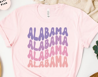 Alabama Shirt, Alabama State T-shirt, Alabama Travel Gift, Cute Alabama Shirt, State Love Shirt, Alabama Apparel, Alabama Vacation