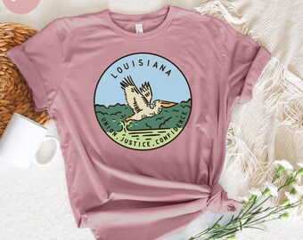 Louisiana Shirt, Louisiana State T-shirt, Louisiana Travel Gift, Louisiana State Motto, Louisiana Apparel, Louisiana Trip, Vacation T-Shirt
