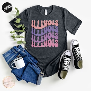 Illinois Shirt, Illinois State T-shirt, Illinois Travel Gift, Cute Illinois Shirt, State Love Shirt, Illinois Apparel, Home State Shirt