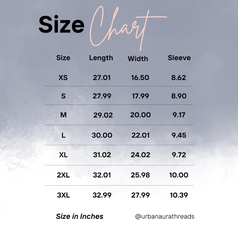 Peut inclure: Tableau des tailles pour les v&ecirc;tements en pouces. Le tableau indique la taille, la longueur, la largeur et la longueur des manches pour les tailles XS &agrave; 3XL.