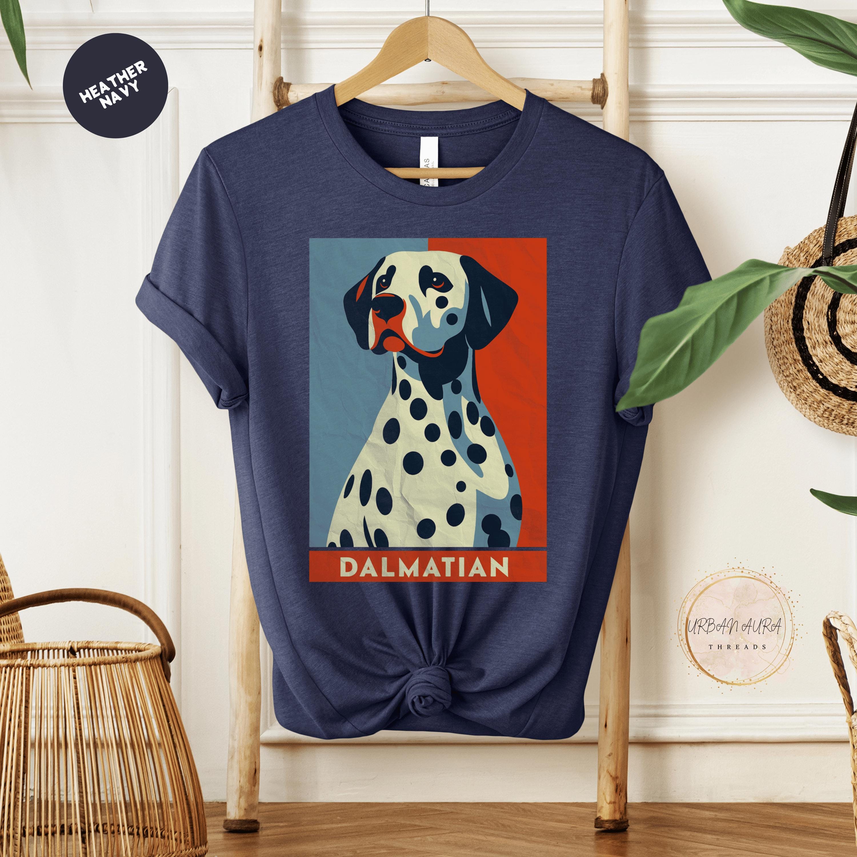 レトロなダルメシアン犬Tシャツ、犬好きの方のためのヴィンテージ 