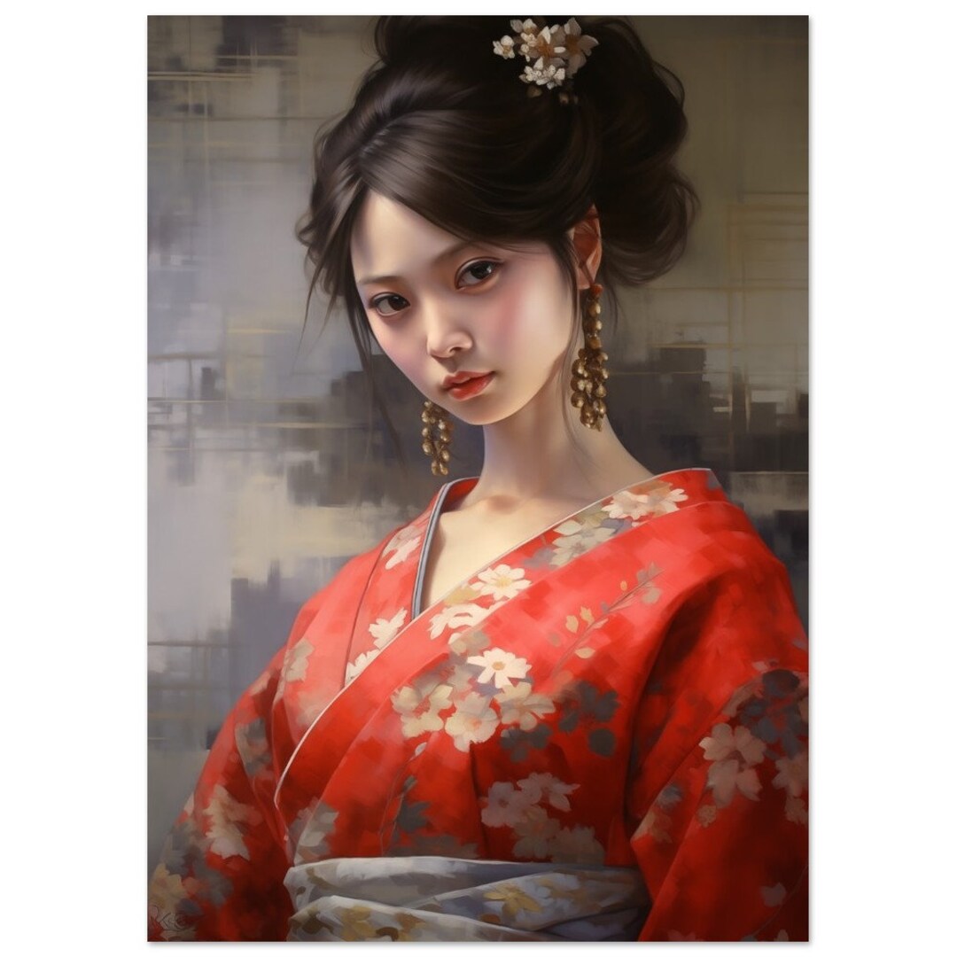 Geisha Vibes: Modern Japanese Wall Art for Every Room Premium Matte ...
