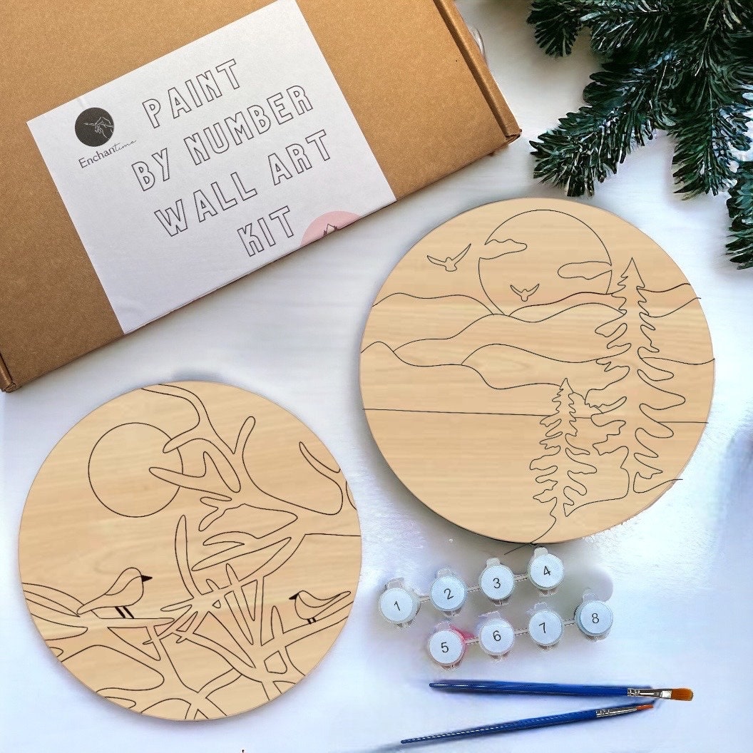 Set Painting Kit, Beginner Fun Kit, Gift Idea for Her, Wall Decor ...