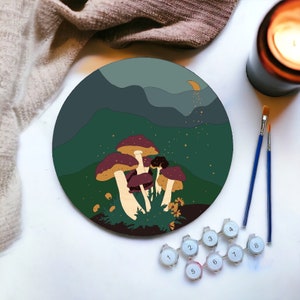 Mushroom Painting Kit, Paint by Number Kit, DIY Beginner Macrame, Art Gift Box for Her, Corporate Gifting, Creative Activity, Do It Yourself