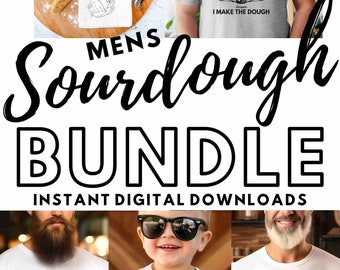 Mannen zuurdesembrood PNG bundel voor brood Baker tshirt zuurdesembrood geschenken voor bakkers zuurdesem starter cadeau voor papa shirt PNG downloaden