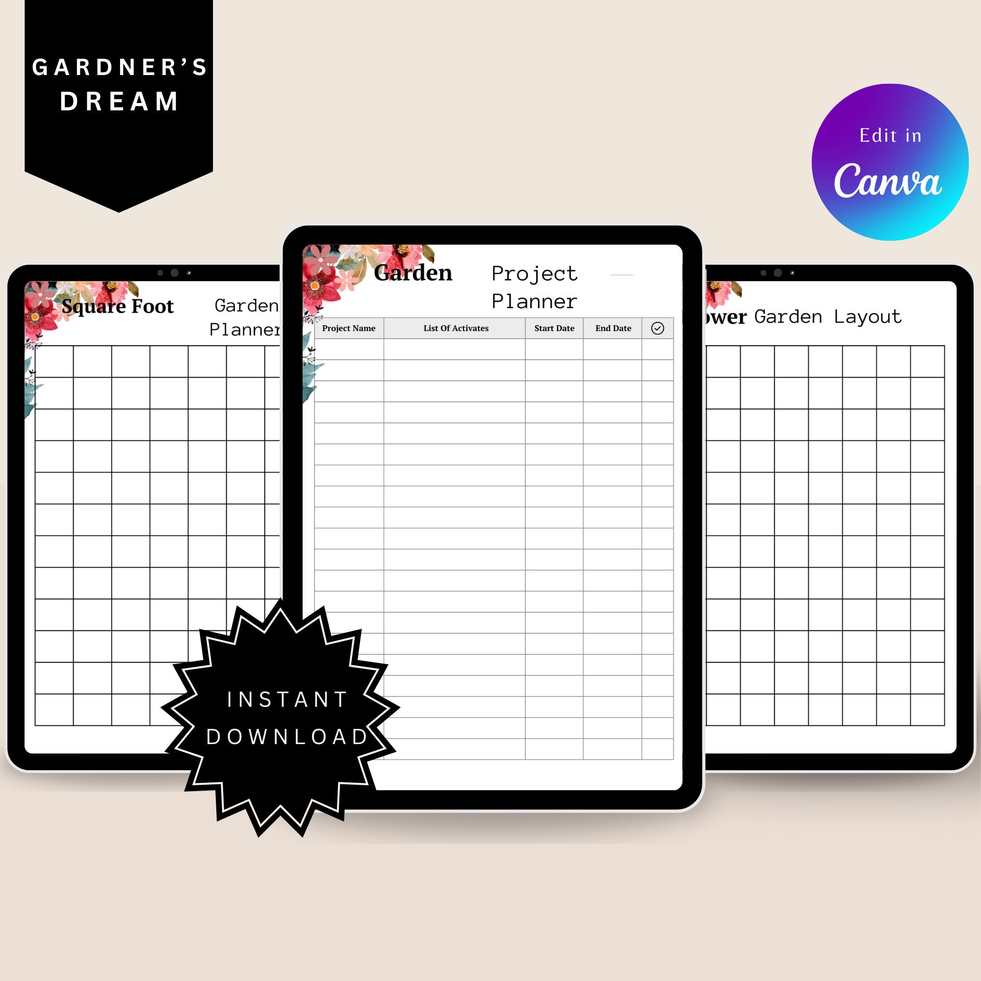 DIGITAL GARDEN PLANNER Elevate Your Garden With the Ultimate Bundle for ...