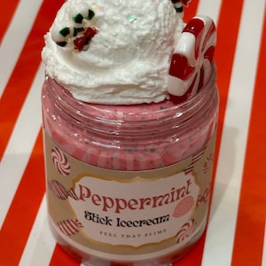 Bave de beurre de crème glacée en bâton de menthe poivrée 6 oz.