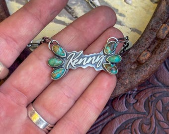 Ella Peter Vintage Navajo Sterling and Turquoise Bear Claw