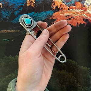 Jumbo Safety Pins Turquoise - Etsy display picture 3