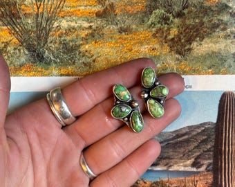 Sonoran Gold Turquoise Cluster Earrings | Western Jewelry | Gift For Her | Made To Order
