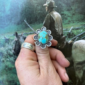 Sterling Silver Number 8 Turquoise Ring | Gift For Her | Western Jewelry