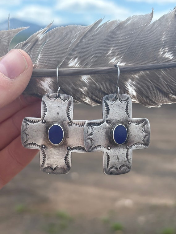 Vintage Southwestern Cross Earrings