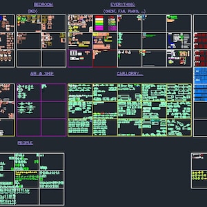 AutoCAD Blocks Huge Library Mega 2D block templates DWG architectural blocks