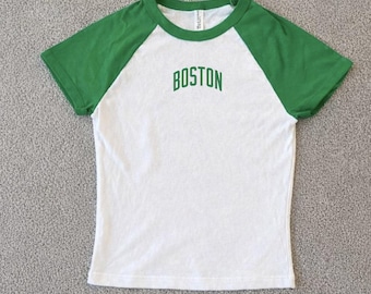 Boston baby canotta a coste da donna tshirt bella canvas Celtics