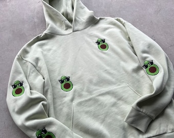 AVOCADO hoodie . Custom embroidered hoodie avocado lovers